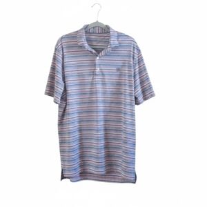 johnnie-O Multicolor Striped Short Sleeve Performance  Polo Shirt